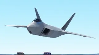 F-22 Raptor Demo home base practice over Langley AFB part 1 with narration