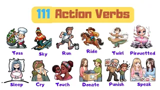 111 Action Verbs in English with the Examples | Listening in English | #english