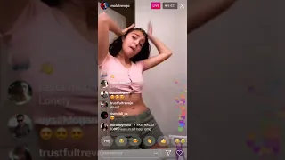 Malu Trevejo dancing live to her new song on Instagram live