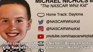 Behind the microphone with the nascar whiz kid, nascar’s youngest reporter