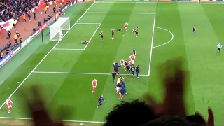 Mayhem At Reiss Nelson's Late Winner, Followed By Full Time Celebrations - Arsenal 3, Bournemouth 2