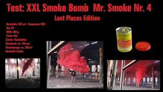 Test: Mr. Smoke  Nr. 4 | Rot | XXL Smoke Bomb | Pyro Test: Lost Places Edition | Kat. P1| NEM 280g |