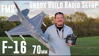 FMS - F-16 Falcon - 70mm - Unbox, Build, & Radio Setup