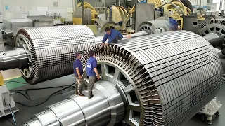 The Fascinating Production Process of Giant Electric Motors - Modern engine manufacturing technology