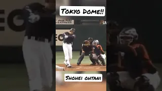 Shohei Ohtani sent a baseball through the roof of the tokyo dome #Shorts