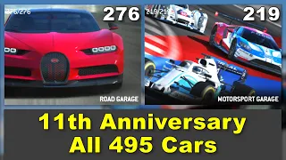 Real Racing 3 All 495 Cars • 11th Anniversary