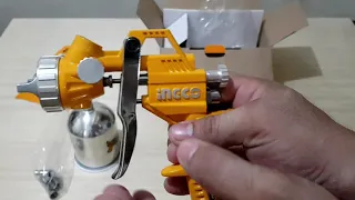 Unboxing INGCO Gravity type air sprayer gun ASG4041