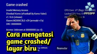 Cara mengatasi game crashed (layar biru) di PPSSPP | How to fix game crashed (blue screen) in PPSSPP