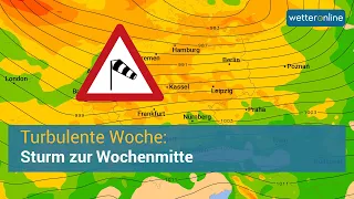 Sturm zur Wochenmitte: Turbulentes Wetter in Sicht