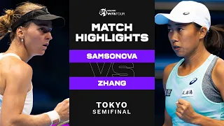 Liudmila Samsonova vs. Shuai Zhang | 2022 Tokyo Semifinal | WTA Match Highlights