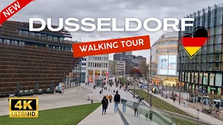 🇩🇪 DÜSSELDORF, GERMANY FEBRUARY 2024 [WALKING TOUR],  [4K ULTRA HD/60FPS]