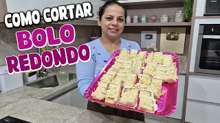 COMO CORTAR BOLO REDONDO CORRETAMENTE / QUANTAS FATIAS RENDEU UM BOLO 17X10 @PARISCAKEDESIGNER