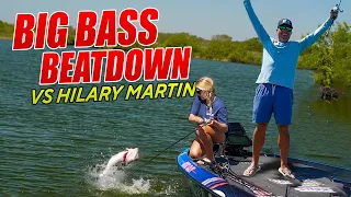 Hilary Martin BIG BASS BEATDOWN Against Scott Martin!