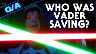 Was Darth Vader Saving the Emperor or Luke in Return of the Jedi - Star Wars Explained Weekly Q&A