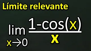 Hallar el límite, cuando x tiende a cero de (1-cosx)/x