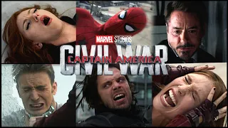 All The Avengers Getting Beaten Up In Civil War 4K HD