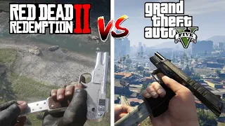 Red Dead Redemption 2 vs Grand Theft Auto 5 | Weapon Comparison