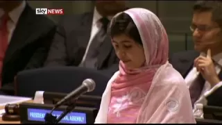 Malala To The U.N.: "One Child, One Teacher, One Book And  One Pen..."