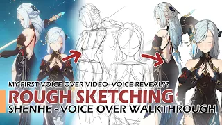 【GENSHIN IMPACT SPEEDPAINT】Screencap Redraw of Shenhe - Walkthrough with VOICE OVER?!