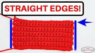 Crochet STRAIGHT EDGES in Rows Every Time - Easy Formula for SC, HDC & DC
