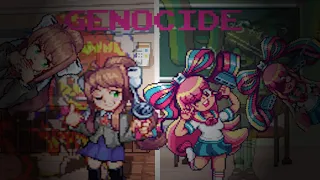 Genocide with Monika & GIFfany (Anjer Remix) - FNF Cover