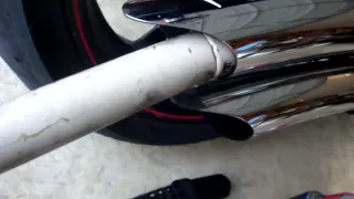 Removing baffles from Honda Fury Cobra pipes