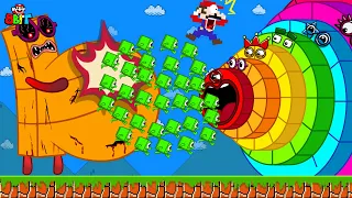 Pattern Palace: Can Mario Escape vs Giant Zombie Numberblocks Pregnant mix level up | Game Animation