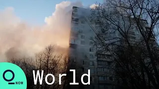 Fire Breaks Out at Kyiv Residential Building Hit by Russian Shelling