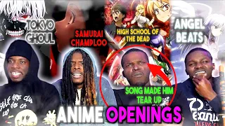 Reacting to ANIME OPENINGS and ENDINGS for the FIRST TIME *Song Made Us Cry*