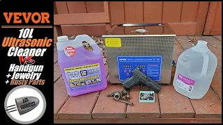 VEVOR 10L Ultrasonic Cleaner Review & Testing on Pistol, Jewelry, & Rusty Parts + ZIPLOC BAG HACK!