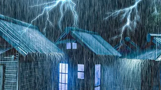 Within 3 Minutes You Will Fall into an Instant Sleep with Heavy Rain & Thunder on Tin Roof at Night