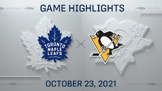 NHL Highlights | Maple Leafs vs. Penguins - Oct. 23, 2021