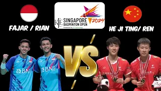 Fajar Alfian/ Rian Ardianto vs He Ji Ting/ Ren Xiang Yu | KFF Badminton Singapore Open 2024