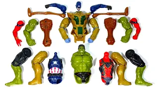 Merakit Mainan Thanos Armor vs Siren Head vs Captain America vs Hulk Smash dan Spider-Man Superhero