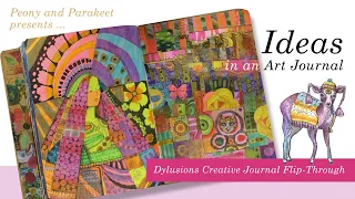 75 Ideas in an Art Journal - Dylusions Creative Journal Flip-Through
