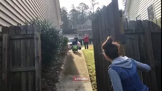 Kid Crashes Motorbike Into Fence