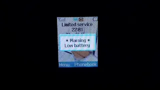Samsung SGH-X480 - Low Battery