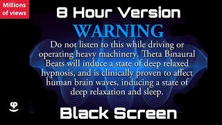 Deep Sleep | Throat Chakra | 8 Hour Version | Binaural Beat | Black Screen