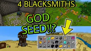 💥[SEED] NEW Best Seed for Minecraft Bedrock 1.17.41 *4 Blacksmiths Village, fortress* MCPE SEEDS