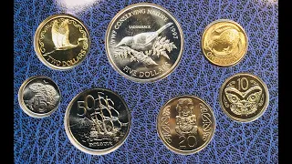 World Premier Monday #1 - The Rare New Zealand 1997 Mint Set with Super Valuable $5, $2 and $1 Coins