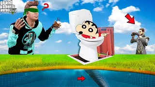 Franklin Finding Shinchan Blindfolded | Blindfold Challenge In GTA 5