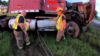 Code 2 Semi Crash Rollover?  In the Cables, In the Rain