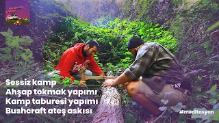 Ahşap tokmak yapımı, kamp taburesi yapımı, bushcraft ateş askısı & oyma bıçağı kullanımı