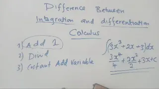 Difference Between Integration and Differentiation-Calculus