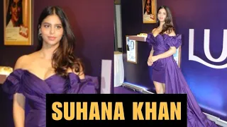 SRK's Daughter Suhana Khan steals the spotlight at a brand event, radiating elegance and style