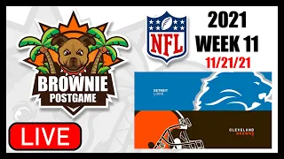 Cleveland Browns vs Detroit Lions 2021 NFL Week 11 Live Postgame Show