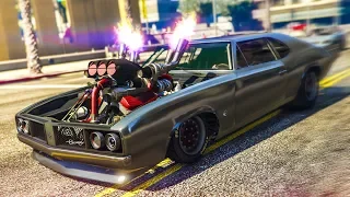 AMAZING MUSCLE CAR STUNT! - (GTA 5 Stunts & Fails)