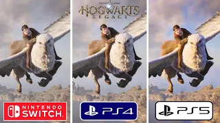 Hogwarts Legacy PS4 vs PS5 vs Nintendo Switch Graphics Comparison