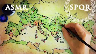 ASMR Drawing Map of Roman Empire | 2.5 hours | Calligraphy Pen