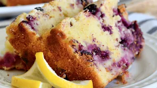 Soft and Moist Lemon Blueberry Yogurt Cake